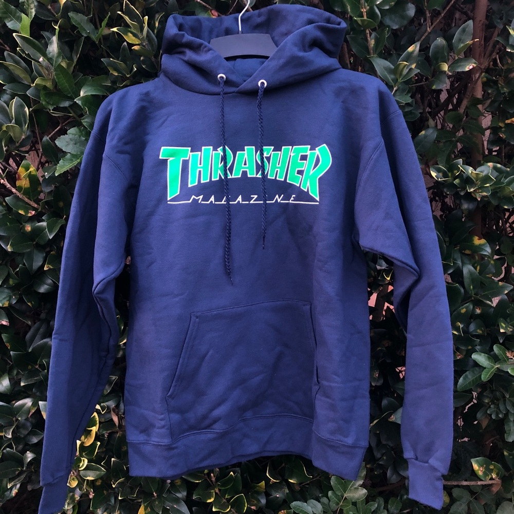 NWT Thrasher pullover hoodie blue men’s small